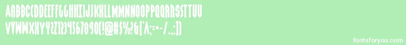 Grendelsmother Font – White Fonts on Green Background