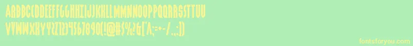 Grendelsmother Font – Yellow Fonts on Green Background