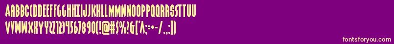 Grendelsmother Font – Yellow Fonts on Purple Background