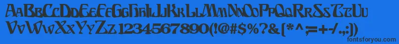 BillionsfontBold Font – Black Fonts on Blue Background