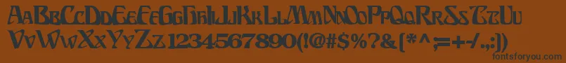 Шрифт BillionsfontBold – чёрные шрифты на коричневом фоне