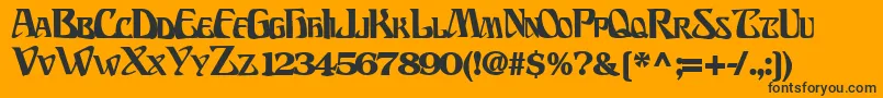 フォントBillionsfontBold – 黒い文字のオレンジの背景