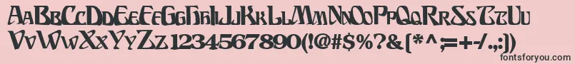 BillionsfontBold-fontti – mustat fontit vaaleanpunaisella taustalla