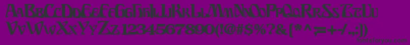 フォントBillionsfontBold – 紫の背景に黒い文字