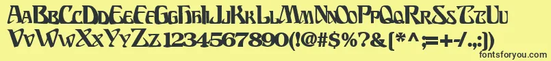 BillionsfontBold Font – Black Fonts on Yellow Background