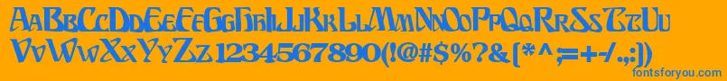 BillionsfontBold Font – Blue Fonts on Orange Background