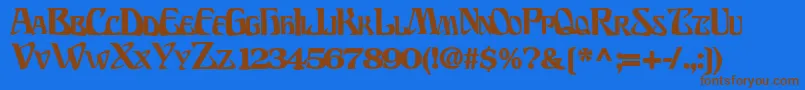 BillionsfontBold Font – Brown Fonts on Blue Background
