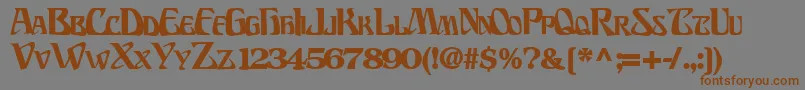 BillionsfontBold Font – Brown Fonts on Gray Background