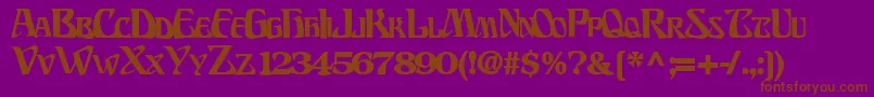 BillionsfontBold Font – Brown Fonts on Purple Background