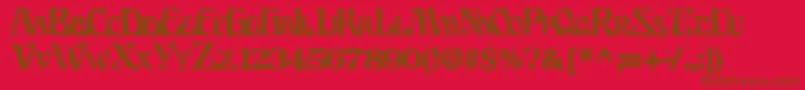 BillionsfontBold Font – Brown Fonts on Red Background