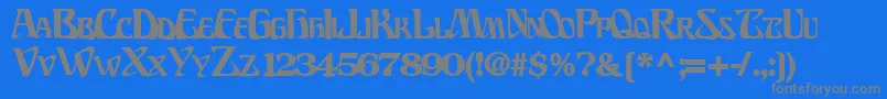 BillionsfontBold-fontti – harmaat kirjasimet sinisellä taustalla