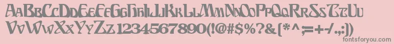 BillionsfontBold Font – Gray Fonts on Pink Background