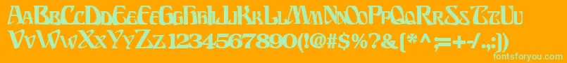 BillionsfontBold Font – Green Fonts on Orange Background