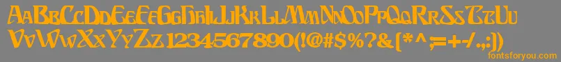 BillionsfontBold Font – Orange Fonts on Gray Background