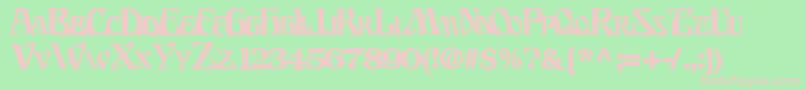 BillionsfontBold-fontti – vaaleanpunaiset fontit vihreällä taustalla