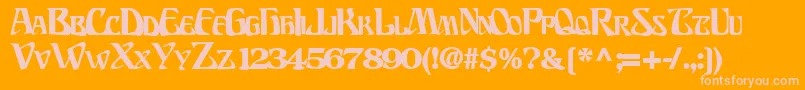 BillionsfontBold Font – Pink Fonts on Orange Background