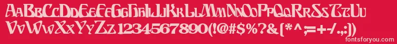 Шрифт BillionsfontBold – розовые шрифты на красном фоне
