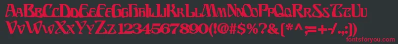 BillionsfontBold Font – Red Fonts on Black Background