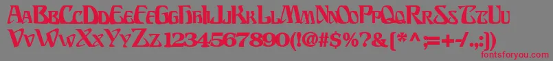 BillionsfontBold-Schriftart – Rote Schriften auf grauem Hintergrund