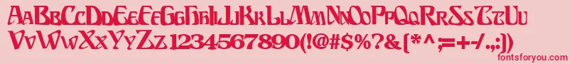 BillionsfontBold Font – Red Fonts on Pink Background