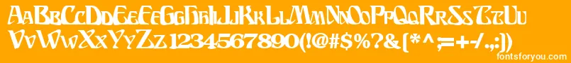 BillionsfontBold Font – White Fonts on Orange Background