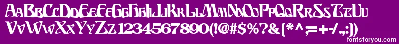 フォントBillionsfontBold – 紫の背景に白い文字