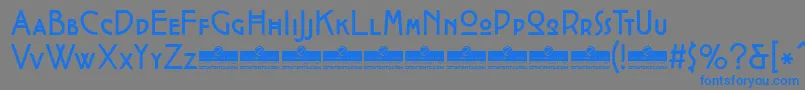 CocotteRegularTrial-Schriftart – Blaue Schriften auf grauem Hintergrund