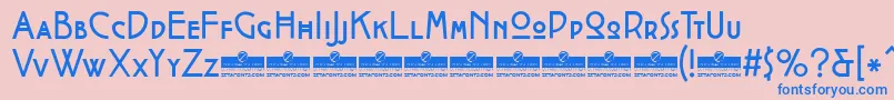 CocotteRegularTrial-Schriftart – Blaue Schriften auf rosa Hintergrund