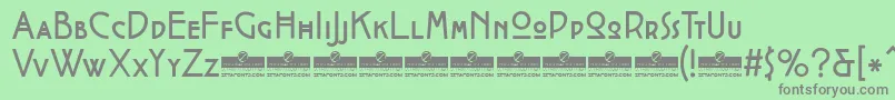 CocotteRegularTrial Font – Gray Fonts on Green Background