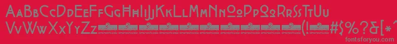 CocotteRegularTrial Font – Gray Fonts on Red Background
