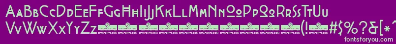 CocotteRegularTrial-Schriftart – Grüne Schriften auf violettem Hintergrund