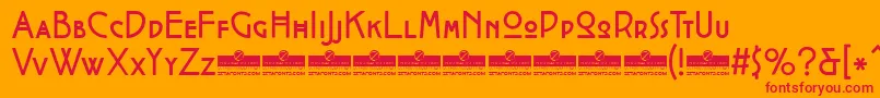 CocotteRegularTrial Font – Red Fonts on Orange Background