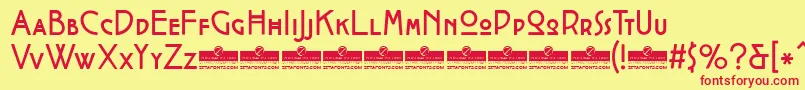 CocotteRegularTrial Font – Red Fonts on Yellow Background