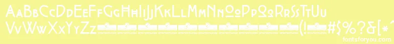 CocotteRegularTrial Font – White Fonts on Yellow Background