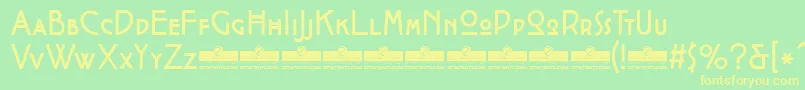CocotteRegularTrial Font – Yellow Fonts on Green Background