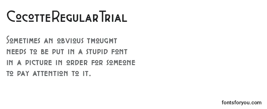 CocotteRegularTrial Font