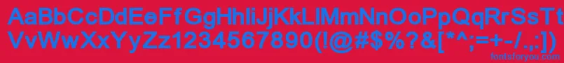 Un1251b Font – Blue Fonts on Red Background