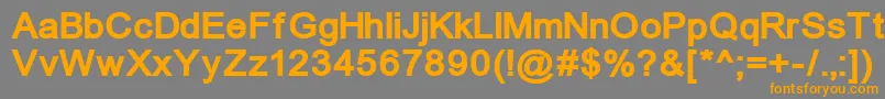 Un1251b Font – Orange Fonts on Gray Background