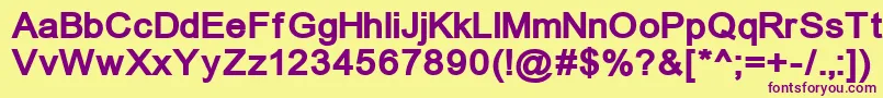 Un1251b Font – Purple Fonts on Yellow Background