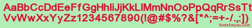 Un1251b Font – Red Fonts on Green Background