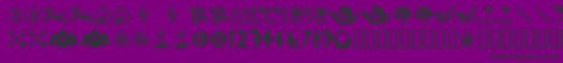 Police InfiniteDingbats – polices noires sur fond violet