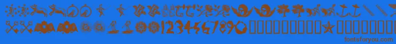 Police InfiniteDingbats – polices brunes sur fond bleu