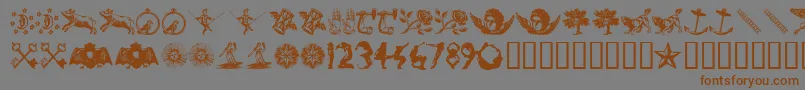 InfiniteDingbats Font – Brown Fonts on Gray Background