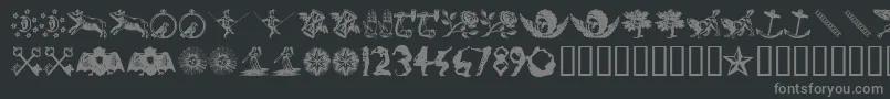 InfiniteDingbats Font – Gray Fonts on Black Background