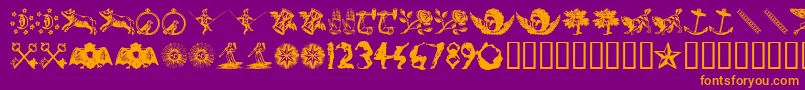 InfiniteDingbats Font – Orange Fonts on Purple Background