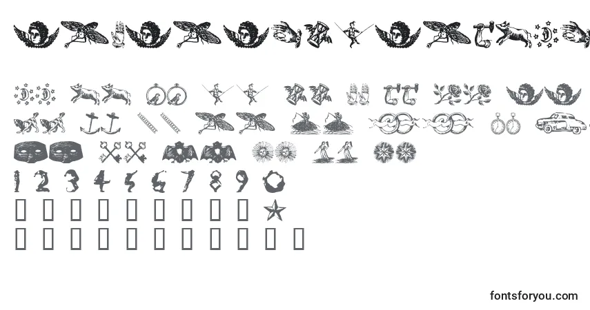 characters of infinitedingbats font, letter of infinitedingbats font, alphabet of  infinitedingbats font