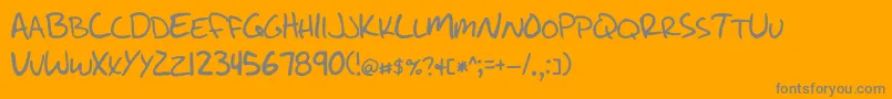 フォントWriteLikeJesse – オレンジの背景に灰色の文字