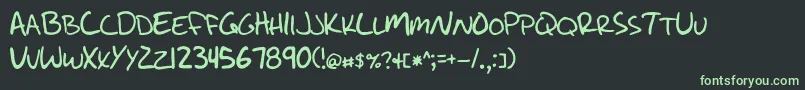 WriteLikeJesse Font – Green Fonts on Black Background