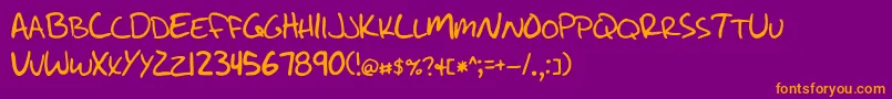 Police WriteLikeJesse – polices orange sur fond violet