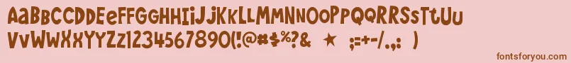 More about Weebairn Font Weebairn Font – Brown Fonts on Pink Background